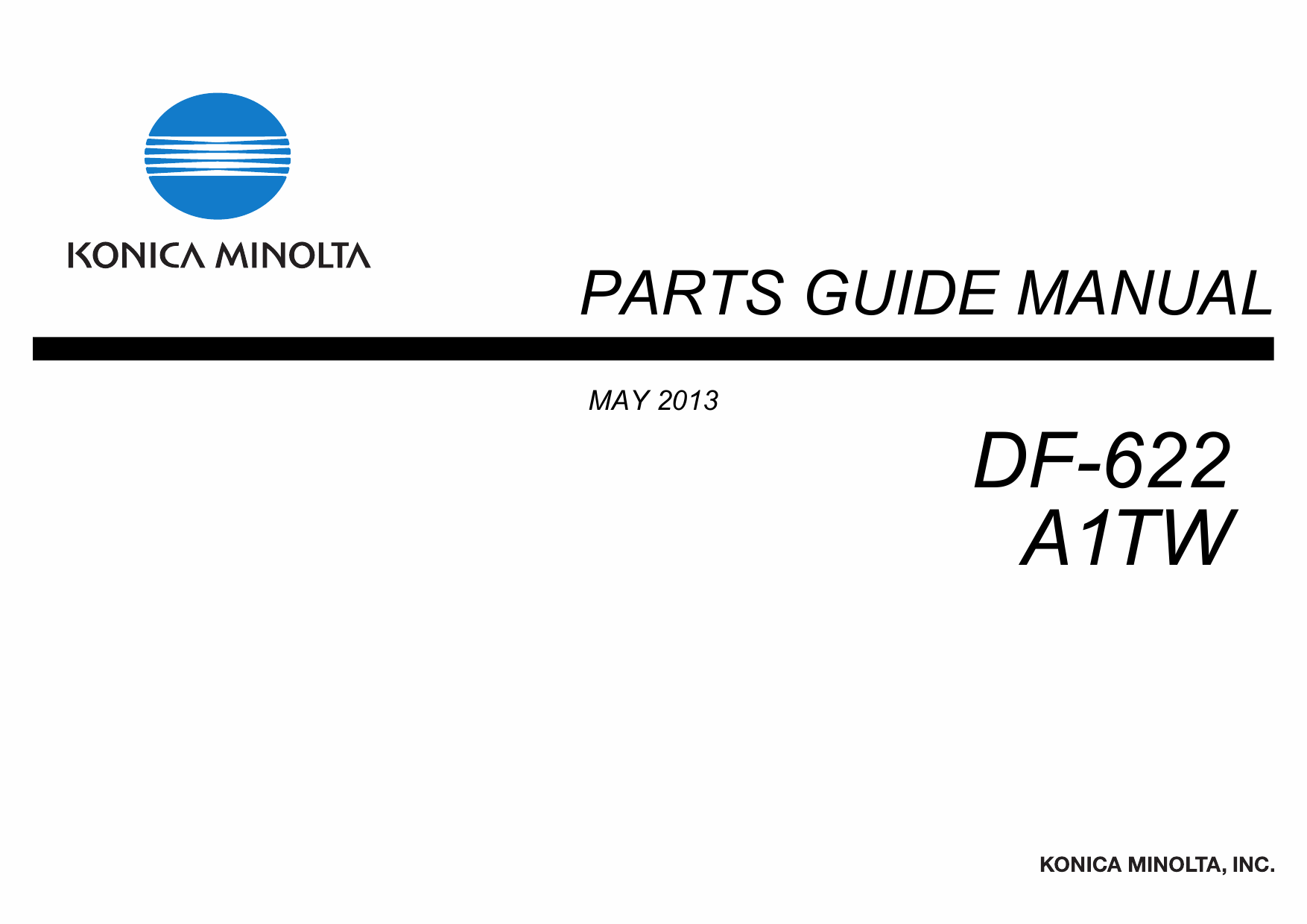 Konica-Minolta Options DF-622 A1TW Parts Manual-1